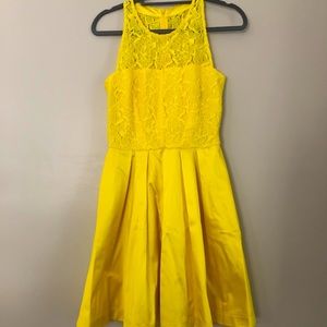 Yellow cocktail dress